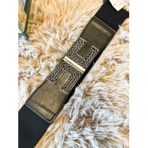 1851 Riem Dagmar Zwart.Zilver 1851 Riem Dagmar Zwart.Zilver