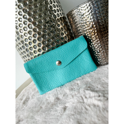 2049 Portefeuille Groot Leder Turquoise 
