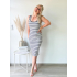 2144 Jurk Elise Stripes Donkerblauw