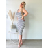 2144 Jurk Elise Stripes Donkerblauw