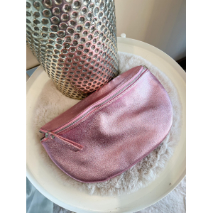 2288 Tas Mila Leder Metalic Roze (Rits Zilver) 2288 Tas Mila Leder Metalic Roze (Rits Zilver)