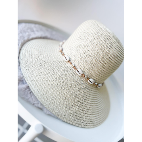 2459 Hoed Schelp Beige