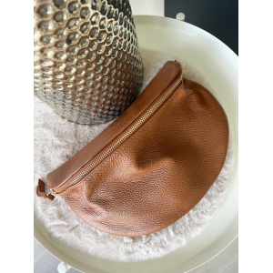2602 Tas Mila Leder Cognac (Rits Goud) 2602 Tas Mila Leder Cognac (Rits Goud)