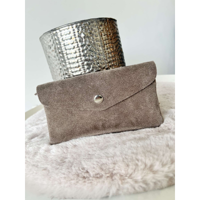 3165 Portefeuille Groot Suede Taupe