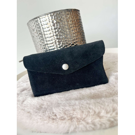 3168 Portefeuille Groot Suede Zwart 3168 Portefeuille Groot Suede Zwart