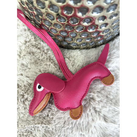 3334 Bag Charm Teckel Roze 3334 Bag Charm Teckel Roze