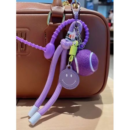 3358 Bag Charm Sporty Paars 3358 Bag Charm Sporty Paars