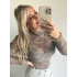 3410 Lace Blouse Taupe