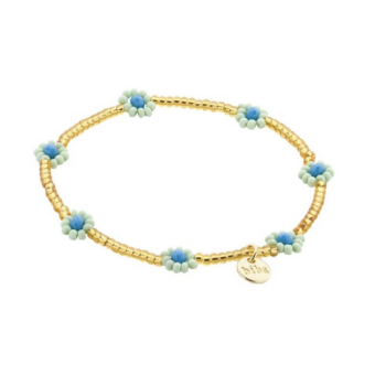 54546Mix13 Armband Flowers Summer Lichtgroen