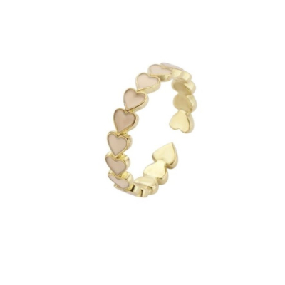 7209MIx05 Ring Biba Hartjes Beige