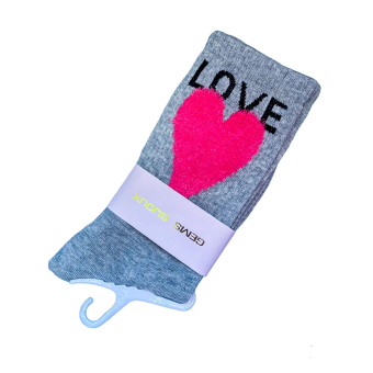 2942 Sokken Love Grijs