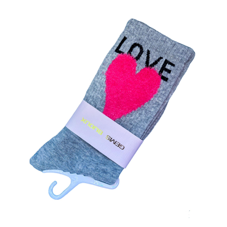 2942 Sokken Love Grijs 2942 Sokken Love Grijs