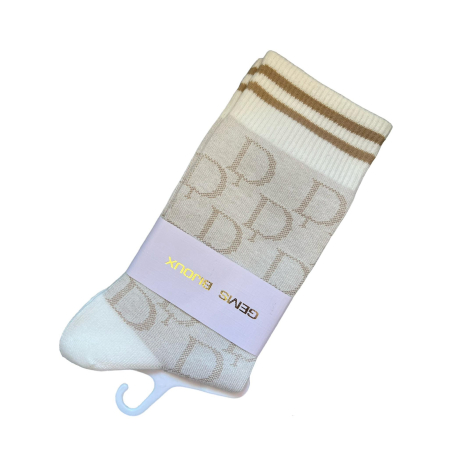 2955 Sokken D Wit.Beige 2955 Sokken D Wit.Beige