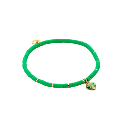 54659Mix04 Armband Little Heart Groen