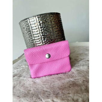 750 Portefeuille Klein Leder Bubblegum Pink