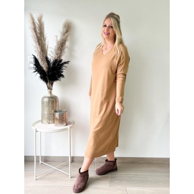 2754 Maxi Knittdress Nomi Camel