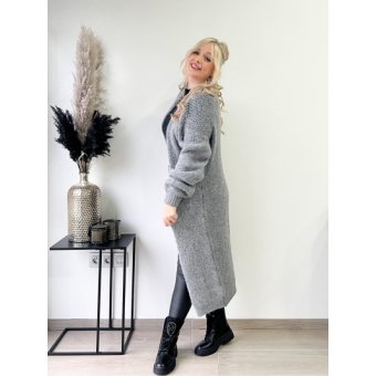 2765 Knitted Cardigan Grijs