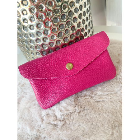 762 Portefeuille Groot Leder Fushia 762 Portefeuille Groot Leder Fushia