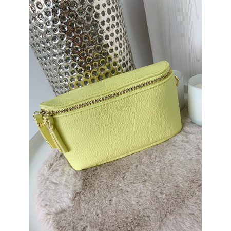 822 Tas Nina Leder Geel (Rits Goud) 822 Tas Nina Leder Geel (Rits Goud)
