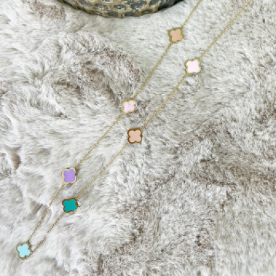 KTD335-12 Ketting Clover Pastel