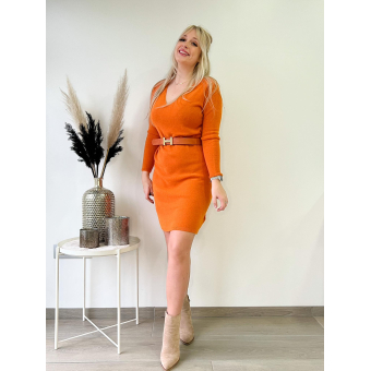 1796 Knittdress Ines Oranje