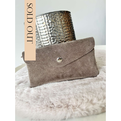 3165 Portefeuille Groot Suede Taupe