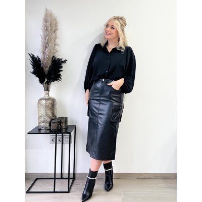 2777 Rok Leatherlook Zwart Maat M