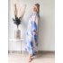 3033 Jurk Astrid Satin Blauw