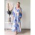 3033 Jurk Astrid Satin Blauw