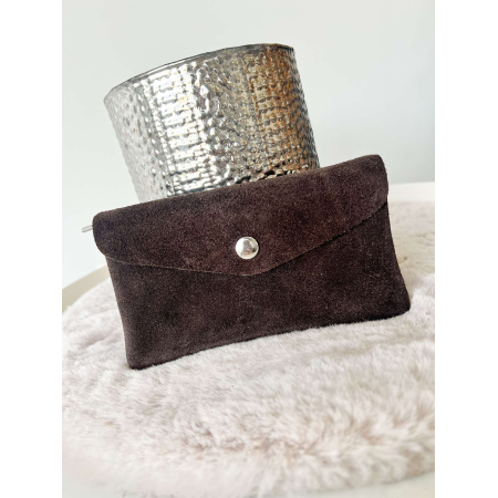 3166 Portefeuille Groot Suede Bruin 3166 Portefeuille Groot Suede Bruin