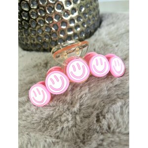 3328 Haarspeld Smiley Roze