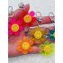 3339 Sleutelhanger Smiley Flower Neon Geel