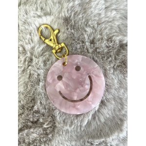 3344 Sleutelhanger Smiley Lichtroze