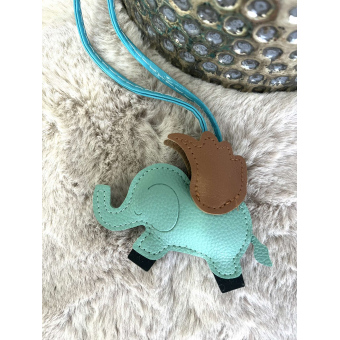 3360 Bag Charm Baby Olifant Blauw