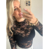 3411 Lace Blouse Zwart