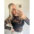 3411 Lace Blouse Zwart