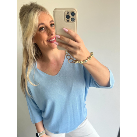 3437 Blouse Laure Blauw 3437 Blouse Laure Blauw