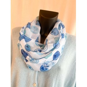 3453 Sjaal Smiley Blauw 3453 Sjaal Smiley Blauw