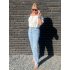 3469 Straight Jeans Flowers