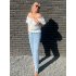 3469 Straight Jeans Flowers