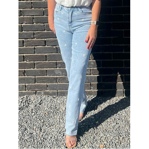 3469 Straight Jeans Flowers