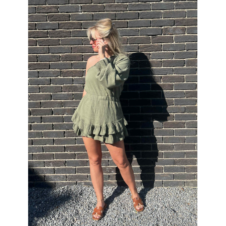 3474 Playsuit Amalfi Kakigroen