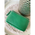 415 Tas Nina Leder Groen (Rits Zilver)