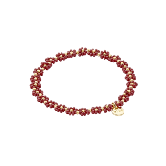 54774MIX17 Armband Biba Bloem Bordeaux
