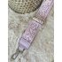 663 Tassenriem Zilver Paisley.Lila