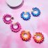 82887Mix01 Oorbellen Flower Roze